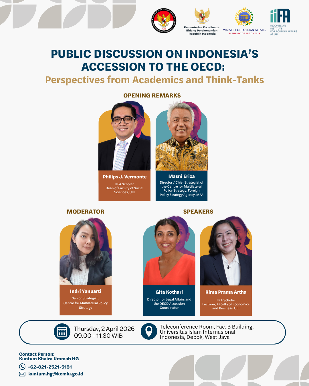 Public Discussion on Indonesia’s Accession to the OECD: Perspectives from Academics and Think-Tanks