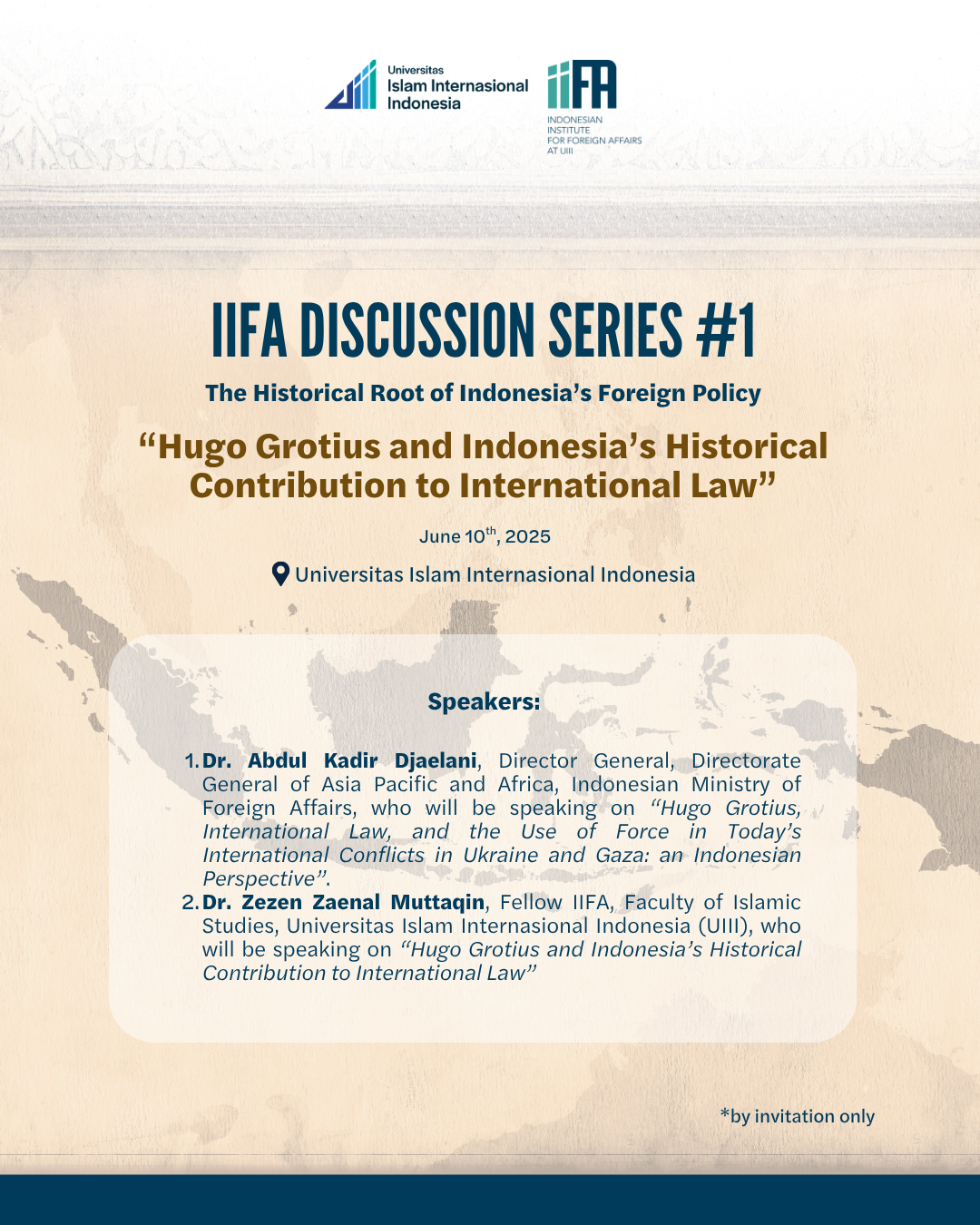 IIFA Discussion Series #1: "Hugo Grotius and Indonesia’s Historical Contribution to International Law"