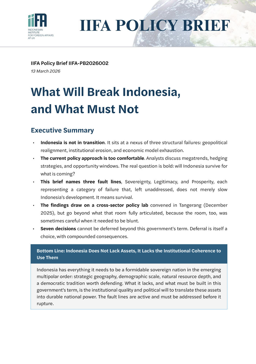 What Will Break Indonesia, and What Must Not