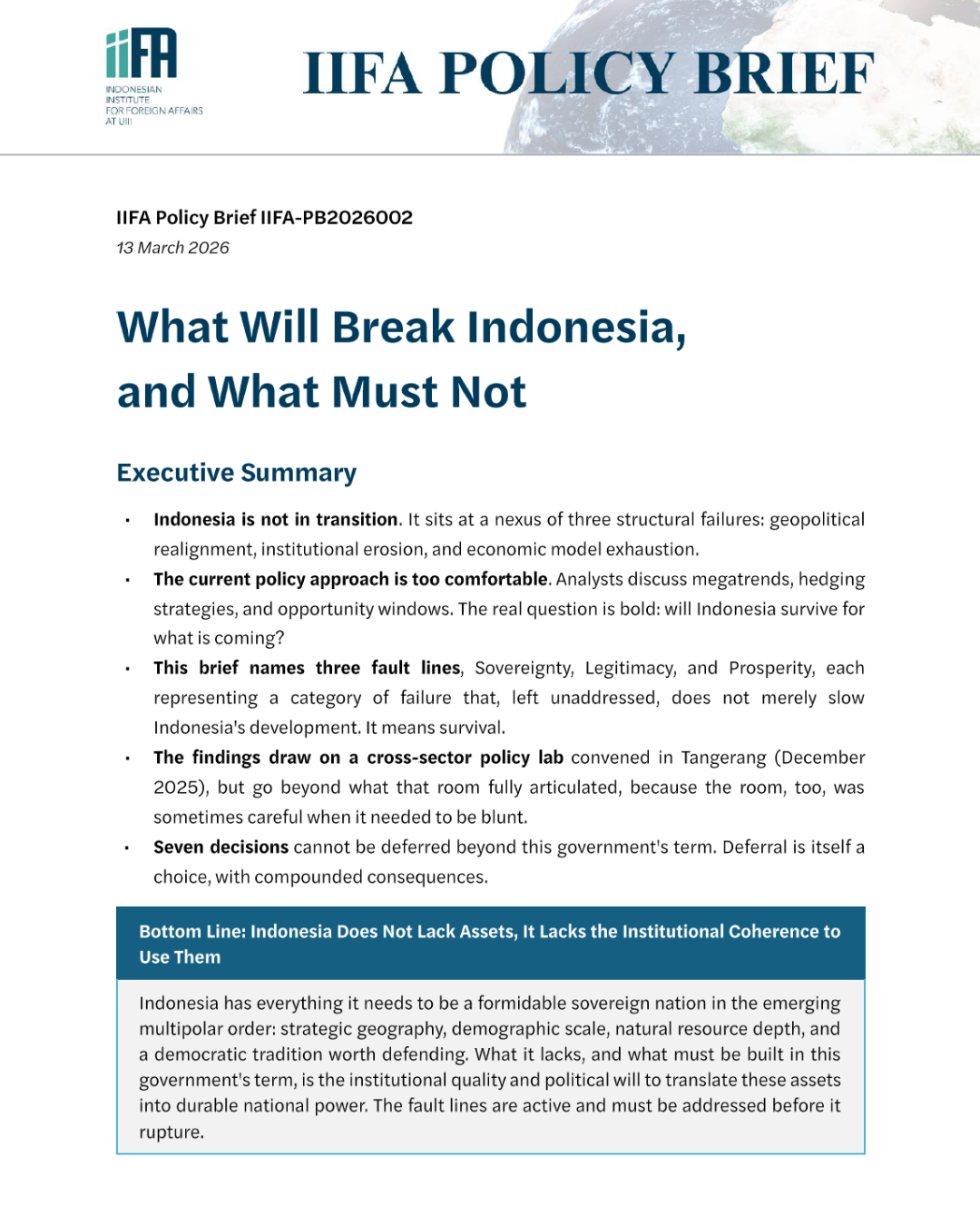 What Will Break Indonesia, and What Must Not